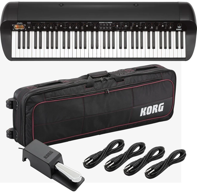 Main image of Korg SV-2 73-Key Vintage Stage Piano (Black) (Korg DS-2H Pedal Included), Korg CBSV173, (4) 1/4 Cables Bundle