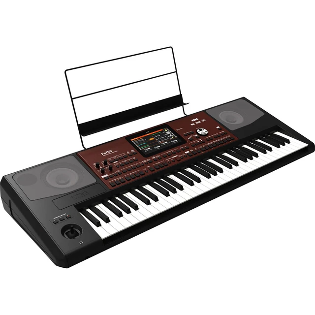 Alt view image 3 of 7 - Korg Pa700 61-key Arranger Workstation, Keyboard Stand, Bench, Dust Cover, Tascam TH02, Gator GKB-76 Case Bundle