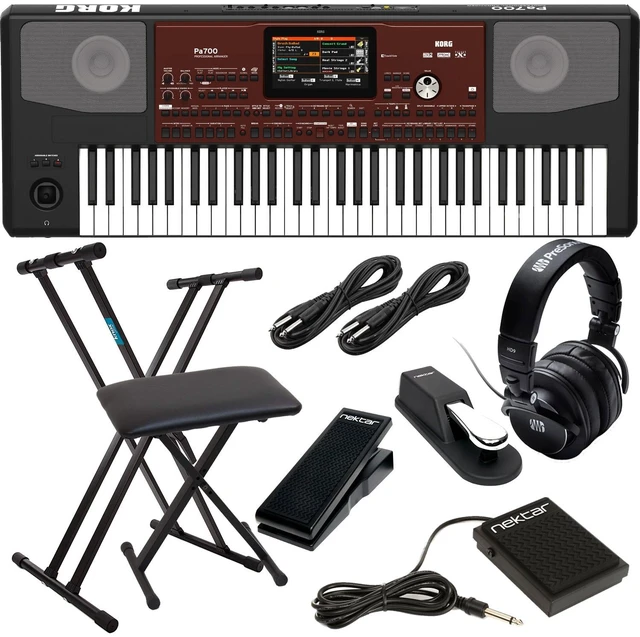 Main image of Korg Pa700 61-key Arranger Workstation, Keyboard Stand, Bench, Presonus HD9, Nektar NX-P, Sustain Pedal, Nektar NP-1, (2) 1/4 Cables Bundle