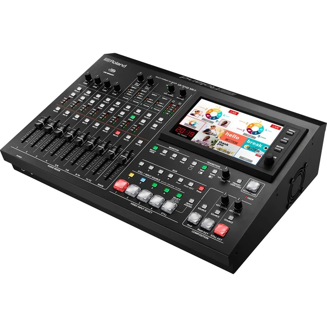 Alt view image 3 of 7 - Roland VR-50HD MK II Multi-Format AV Mixer, Presonus HD9 Headphones, (6) XLR Cables, (4) RCA Cables, (2) HDMI Cables, Gator G-MIXERBAG 1818, 32GB SD Card Bundle
