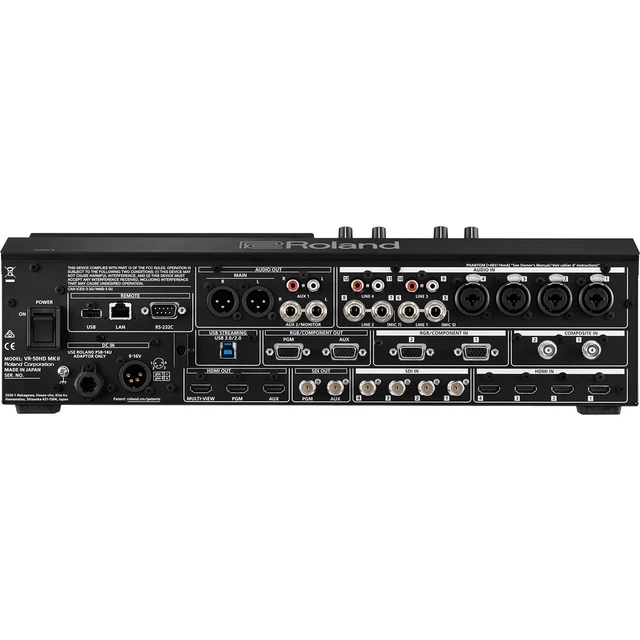 Alt view image 6 of 7 - Roland VR-50HD MK II Multi-Format AV Mixer, Presonus HD9 Headphones, (6) XLR Cables, (4) RCA Cables, (2) HDMI Cables, Gator G-MIXERBAG 1818, 32GB SD Card Bundle