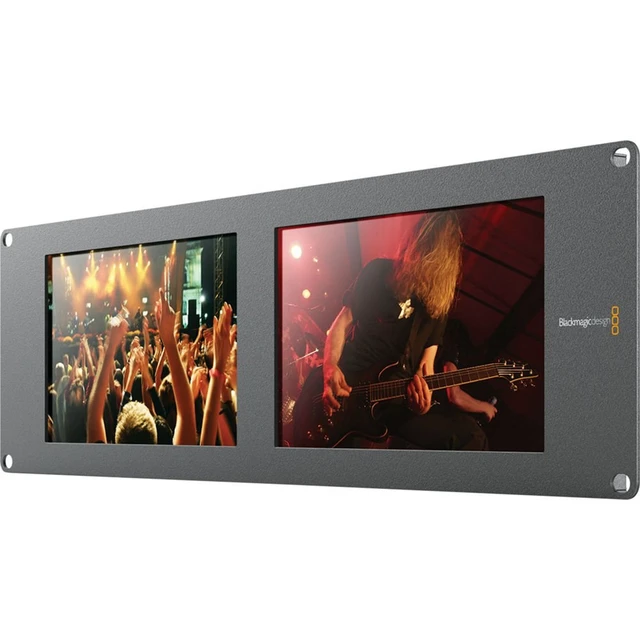 Alt view image 7 of 7 - Roland VR-50HD MK II Multi-Format AV Mixer, Blackmagic Duo Rackmountable Dual 8" LCD Monitors Bundle