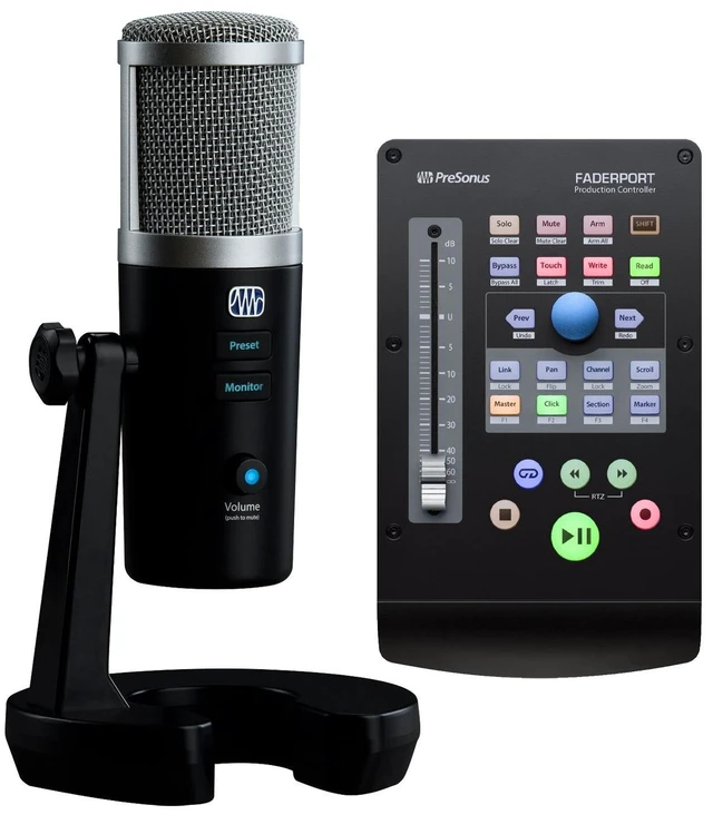 Main image of PreSonus Revelator USB Mic, Presonus FaderPort V2 Bundle