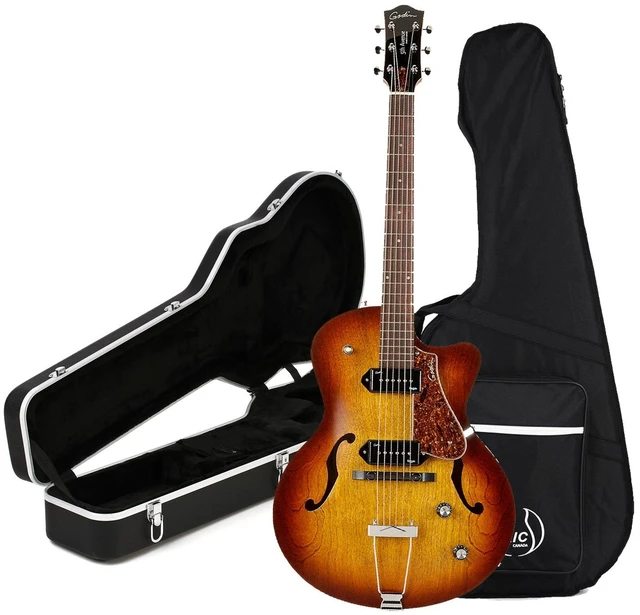 Main image of Godin (051519) 5th Avenue CW Kingpin Electric Guitar (Case Included), Gator Deluxe ABS Molded Case Bundle
