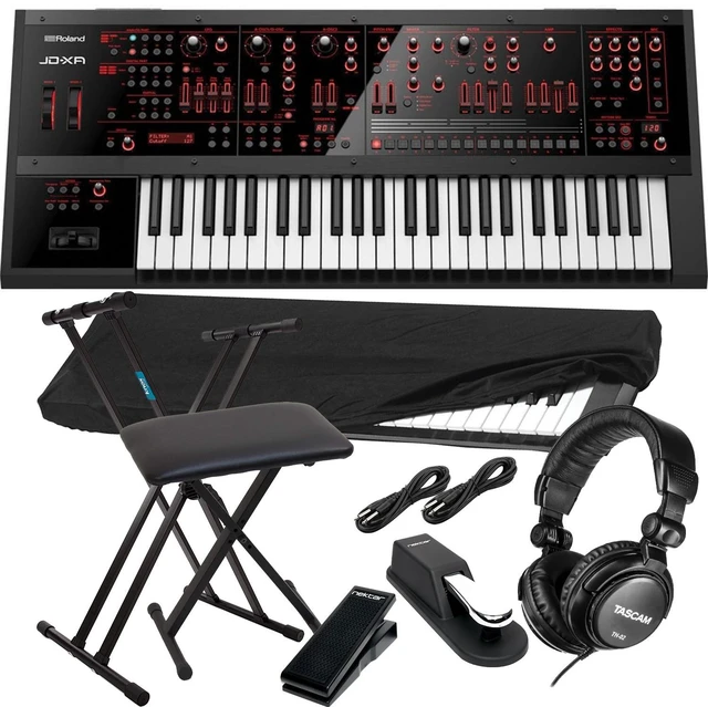 Main image of Roland JD-XA Analog/Digital Synthesizer, Keyboard Stand, Bench, Nektar NX-P, Sustain Pedal, Keyboard Cover, Tascam TH02, (2) 1/4 Cables Bundle