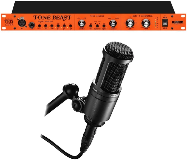 Main image of Warm Audio TB12 Tone Beast Microphone Preamplifier, Audio Technica AT2020 Recording Microphone Bundle