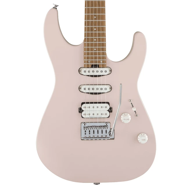 Alt view image 2 of 7 - Charvel Pro-Mod DK24 HSS 2pt cm - Satin Shell Pink, (2) Ernie Ball 2221 Strings, Gator GTR-1000 Stand, (2) Ernie Ball 10FT Cables Bundle