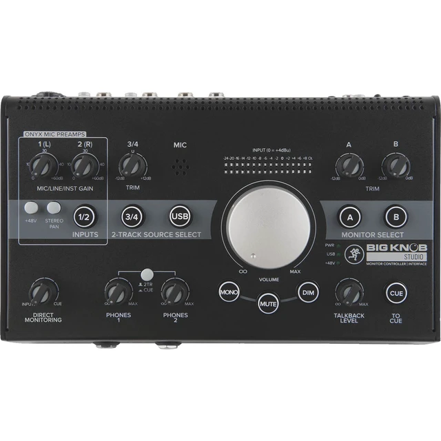 Alt view image 3 of 6 - Mackie Big Knob Studio Monitor Controller, (2) KRK RP5G4 Monitor, (2) 1/4 Cables Bundle