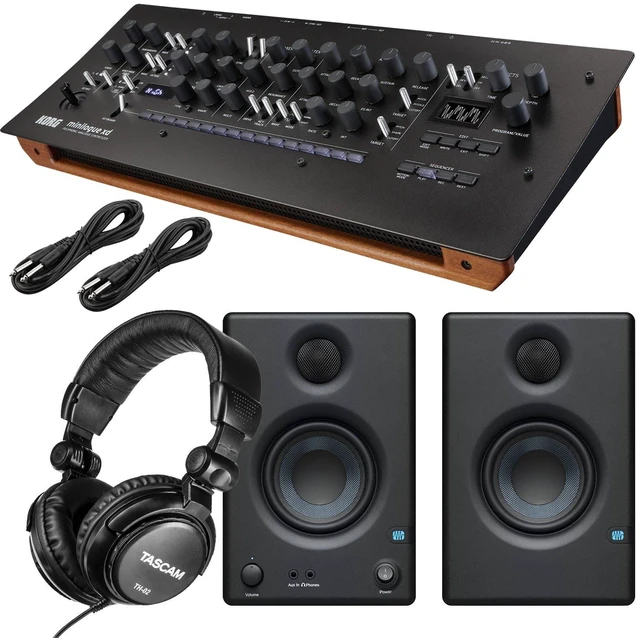 Main image of Korg minilogue XD module Polyphonic Analog Synthesizer, Presonus Eris3.5, Tascam TH02, (2) 1/4 Cables Bundle
