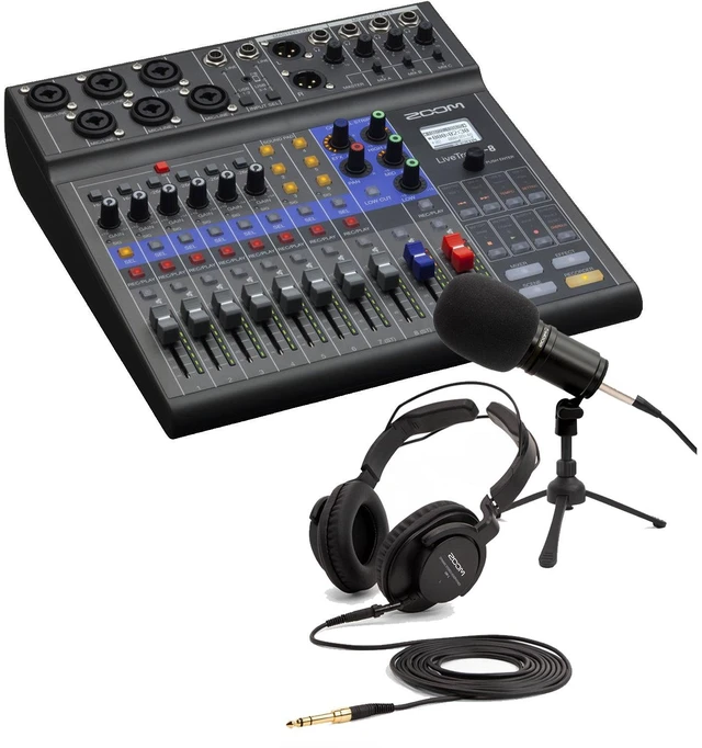Main image of Zoom LiveTrak L-8 Portable Mixer, Zoom ZDM-1 Bundle