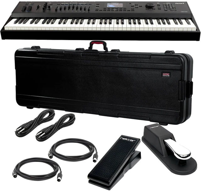 Main image of Kurzweil Forte 7 76-Key Stage Piano, Gator GTSA-KEY88, Sustain Pedal (Included), Nektar NX-P, (2) 1/4 Cables, (2) Midi Cables Bundle