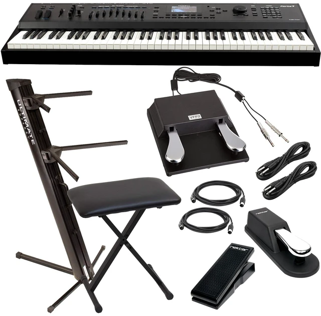 Main image of Kurzweil Forte 7 76-Key Stage Piano, Ultimate APEX AX, Bench, Studiologic VFP 2, Sustain Pedal (Included), Nektar NX-P, (2) 1/4 Cables, (2) Midi Cables Bundle
