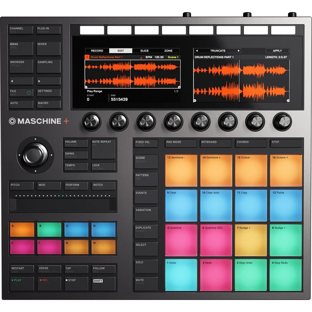 Alt view image 2 of 7 - Native Instruments MASCHINE Plus, 32GB SD Card, Gator MIXERBAG-1515, (2) Midi Cables, (2) 1/4 Cables Bundle