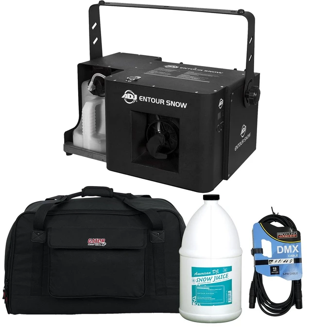 Main image of American DJ Entour Snow Machine, Gator Tote12 Bag, DMX Cable, ADJ Snow Gallon Bundle