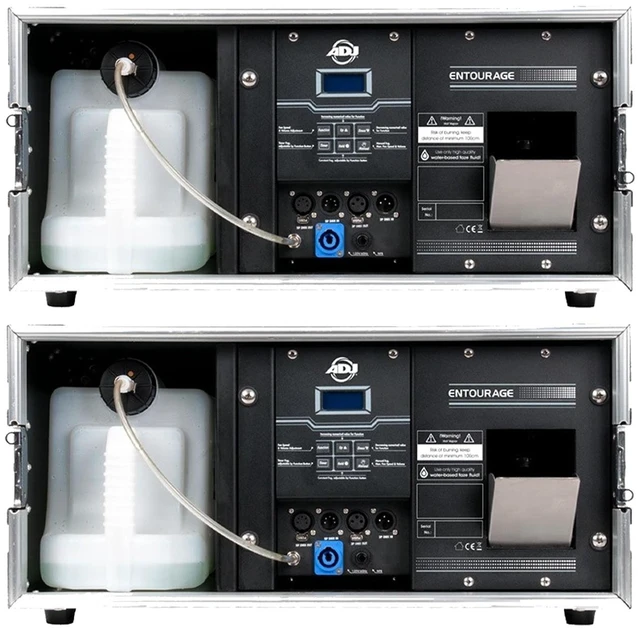 Main image of (2) American DJ Entourage 1500W Professional Faze Machine Built Into a Flight Case Bundle