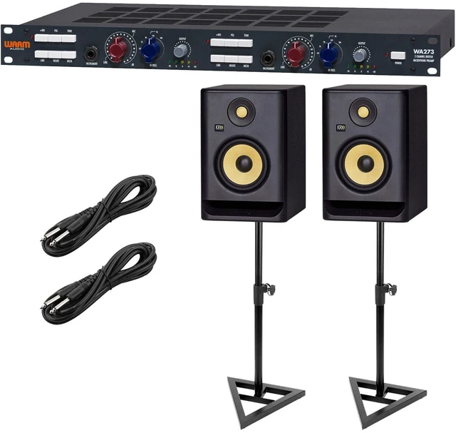 Main image of Warm Audio WA273 Dual-Channel Preamp, (2) KRK RP5G4 Monitorsm, Monitor Stands, (2) 1/4 Cables Bundle