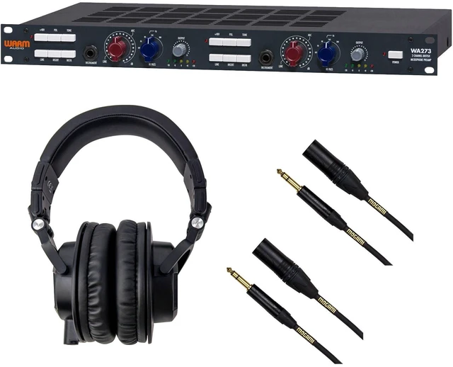 Main image of Warm Audio WA273 Dual-Channel Preamp, Tascam TH07 Headphone, (2) Mogami XLR-1/4 Cables Bundle