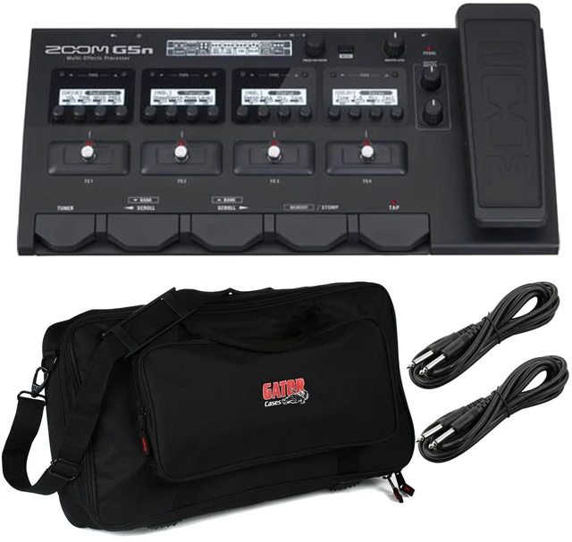 Main image of Zoom G5n Multi-Effect Unit, Gator GK-2110 Gig Bag, (2) 1/4 Cable Bundle