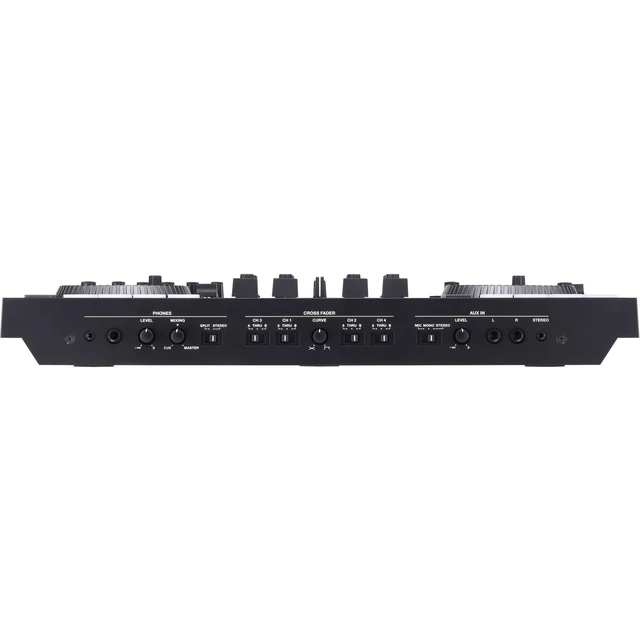 Alt view image 5 of 7 - Roland DJ-707M 4-Channel DJ Controller, ProX XB-DJCS Bag, Laptop Stand, SV100 Mic, AT ATHM20X, (2) XLR Cables Bundle