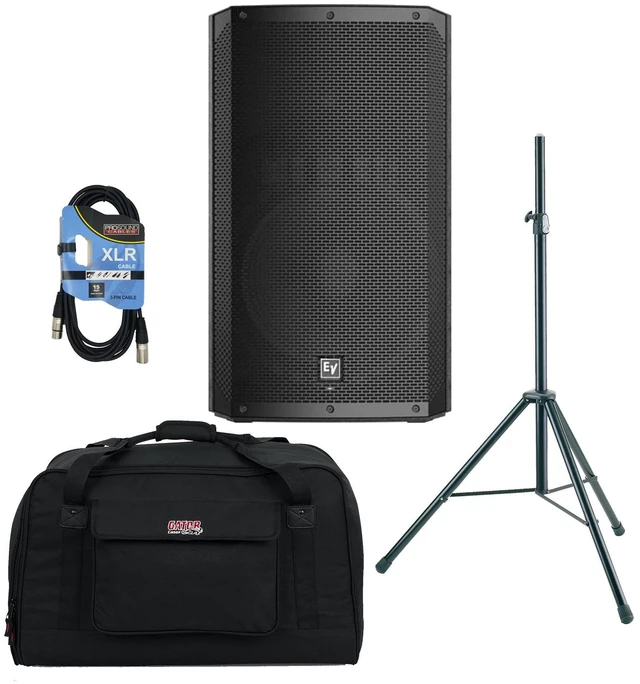 Main image of Electro-Voice ELX200-15P, Gator Tote12, Speaker Stand, XLR Cable Bundle