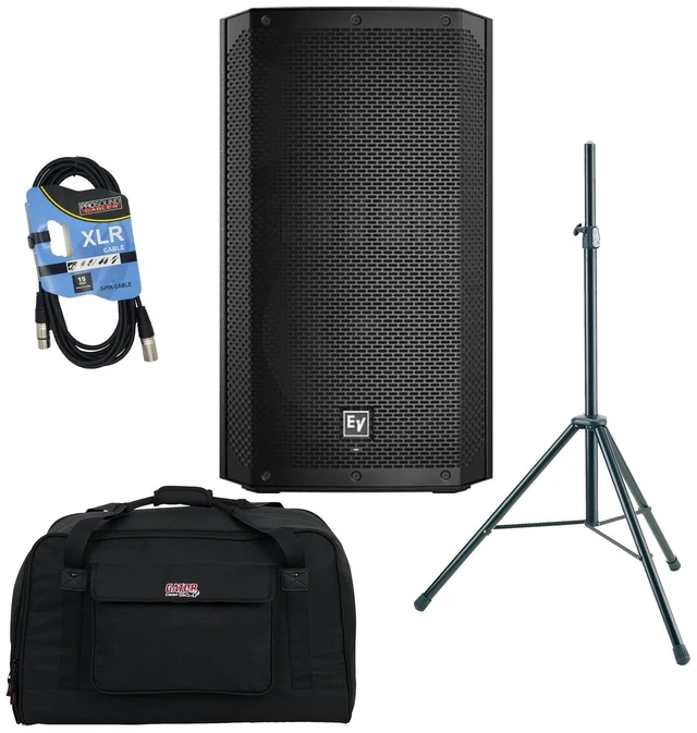Main image of Electro-Voice ELX200-12P, Gator Tote12, Speaker Stand, XLR Cable Bundle