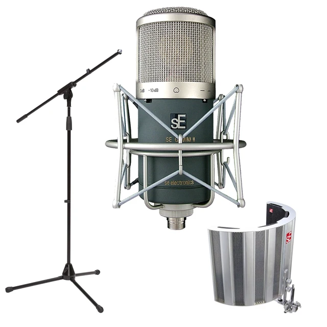 Alt view image 5 of 7 - sE Electronics Gemini II Large-diaphragm Condenser Microphone, sE Electronics SPACE, Mic Stand Bundle
