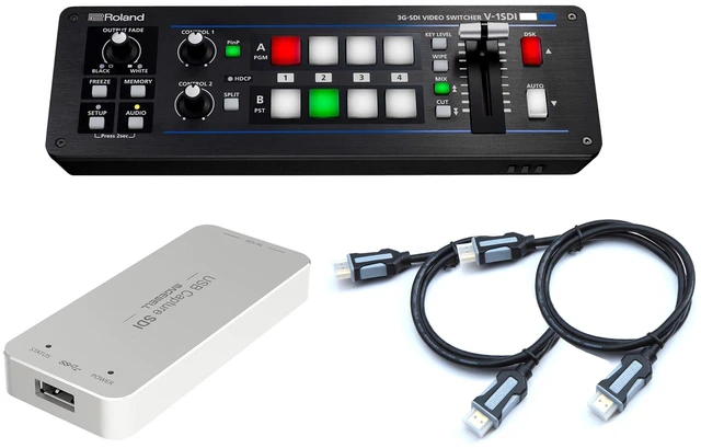 Main image of Roland V-1SDI 4-Channel HD Video Switcher - Magewell USB Capture SDI USB 3.0 HD - (2) HDMI Cables