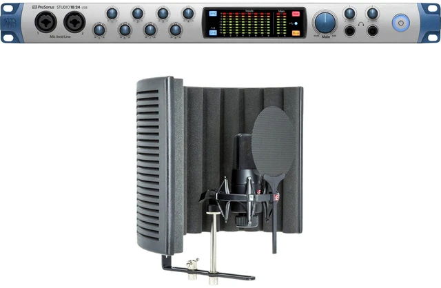 Main image of PreSonus Studio 1824 - 18x18 USB 2.0 Audio Interface and sE Electronics X1 S Studio Bundle - Vocal Recording Package with Reflection Filter