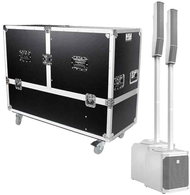 Main image of Electro-Voice EVOLVE 30M White (Pair) - ProX Flight Case for 2 EV Evolve 30