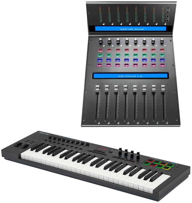 Main image of Icon Pro Audio QCon Pro XS Controller + Nektar Technology Impact LX49+ 49-Key USB MIDI Controller Keyboard