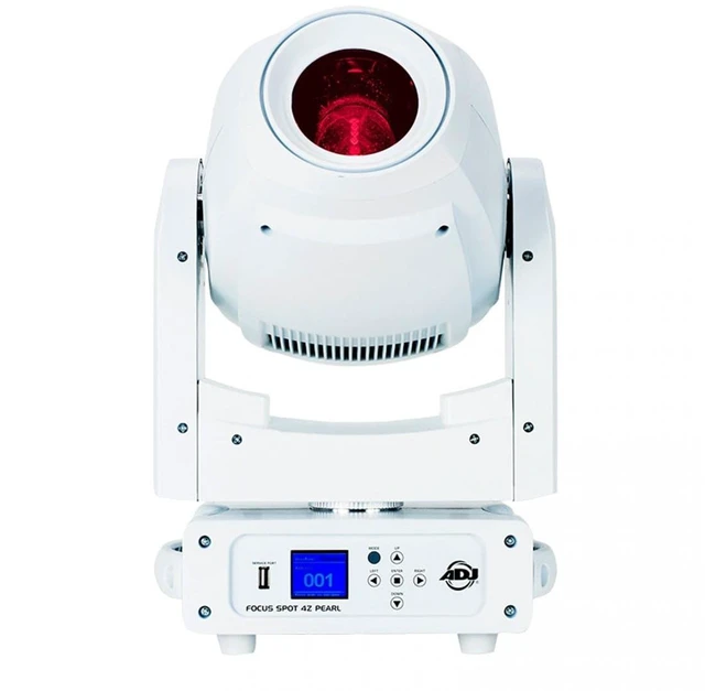 Alt view image 2 of 5 - (4) American DJ Focus Spot 4Z Pearl 200W LED Moving Head Spot Fixtures with Road Case Package