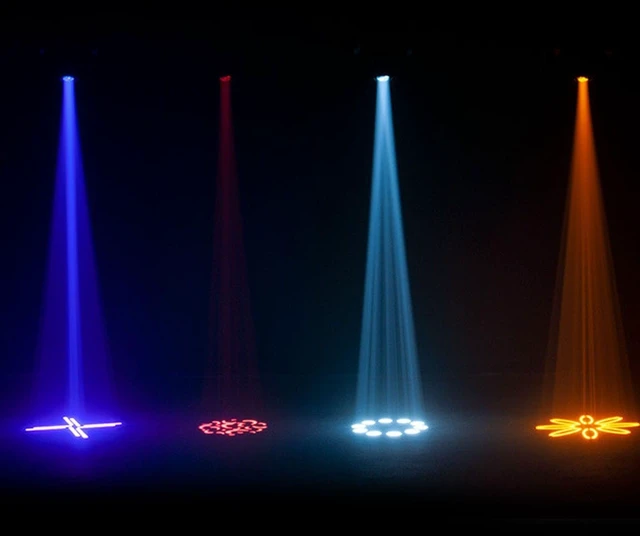 Alt view image 5 of 5 - (4) American DJ Focus Spot 4Z Pearl 200W LED Moving Head Spot Fixtures with Road Case Package