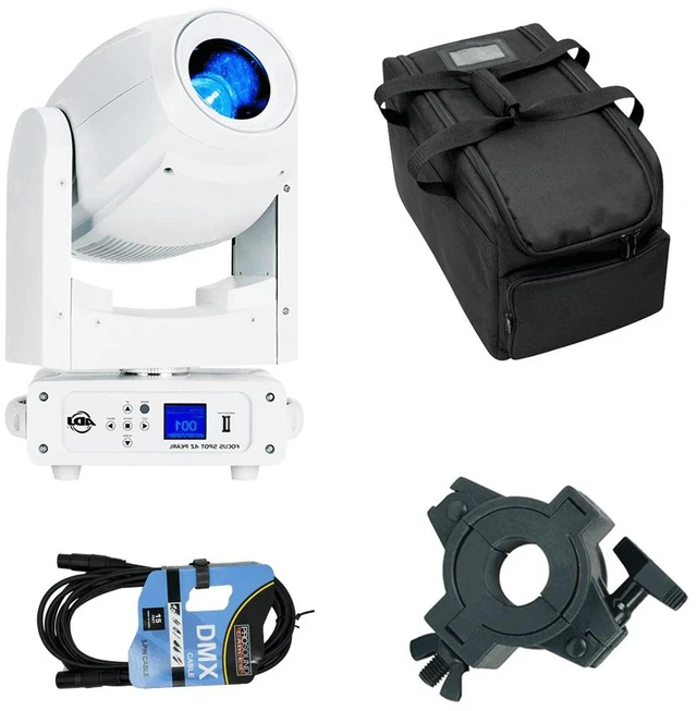 Main image of American DJ Focus Spot 4Z Pearl 200W LED Moving Head Spot Fixture with Carrying Case Package