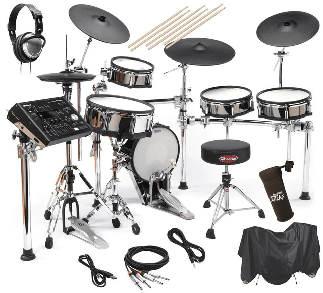 Main image of Roland TD-50KV V-Drums 5pc Electronic Drum Set Drum Essentials Bundle
