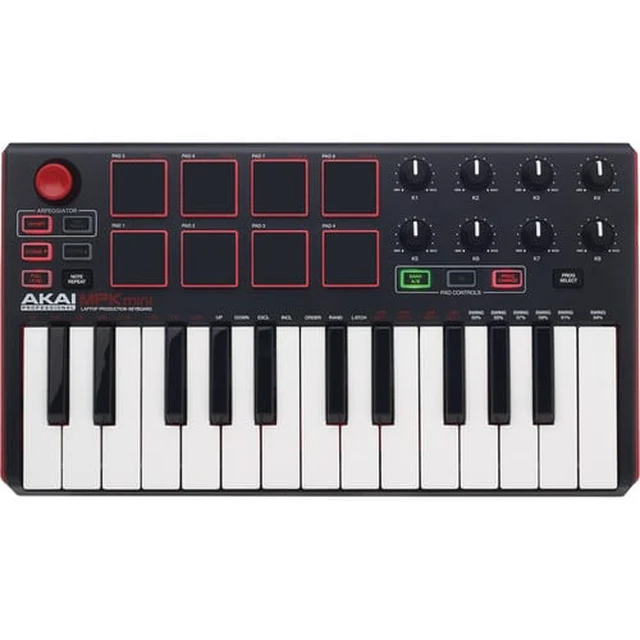 Alt view image 6 of 7 - Roland MC-101 Portable Groovebox + Akai Professional MPK mini MKII - Compact Keyboard and Pad Controller and Cables.