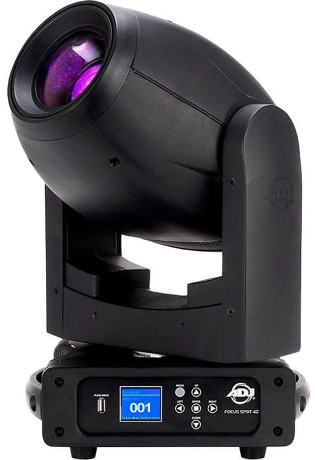 Alt view image 2 of 7 - (2) American DJ Focus Spot 4Z 200W LED Moving Head Spot Fixtures with Road Case Package
