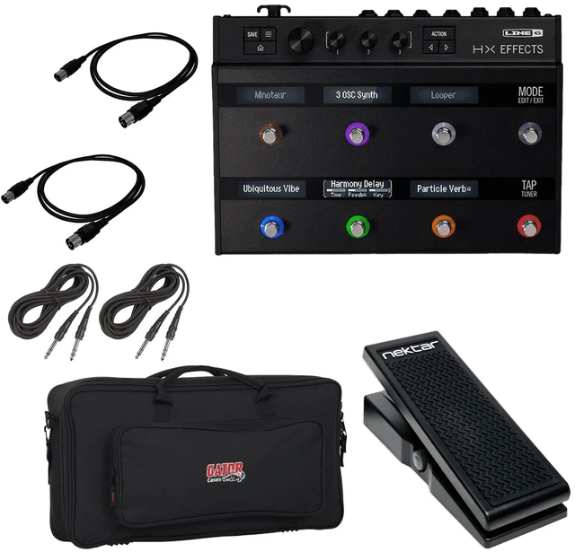 Main image of Line 6 HX Effects Multi-Effects Pedalboard for Electric Guitar, Nektar NX-P, Gator GK-2110 and Cables
