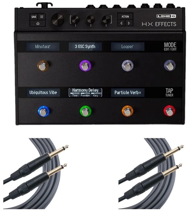 Main image of Line 6 HX Effects Multi-Effects Pedalboard for Electric Guitars and Mogami Cables.