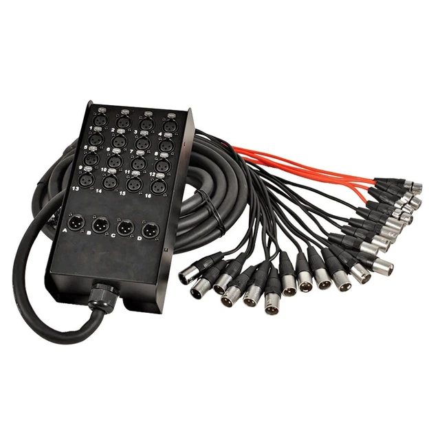 Alt view image 6 of 6 - Mackie 1604VLZ4 16-Channel 4-Bus Compact Mixer + Seismic Audio SACB-16x4x25 16-Channel XLR Low Profile Circuit Board Snake Cable, 25-Feet