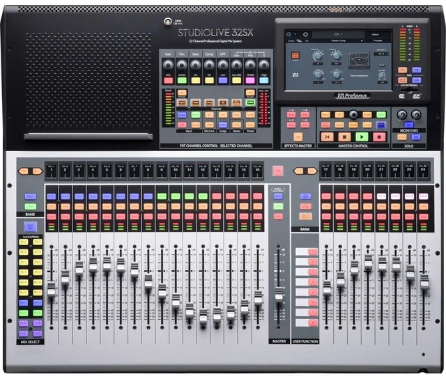 Alt view image 3 of 7 - PreSonus StudioLive 32SX Series III S 32-Channel Compact Digital Mixer/Recorder/Interface + ProX Flight Hard Road Case.