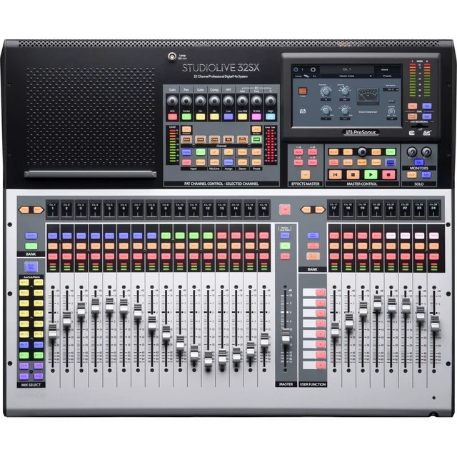 Alt view image 3 of 7 - PreSonus StudioLive 32SX Series III S 32-Channel Compact Digital Mixer/Recorder/Interface + Electro-Voice ZLX-12P 12" 2-Way Powered 1000W Speakers Pair and Cables.