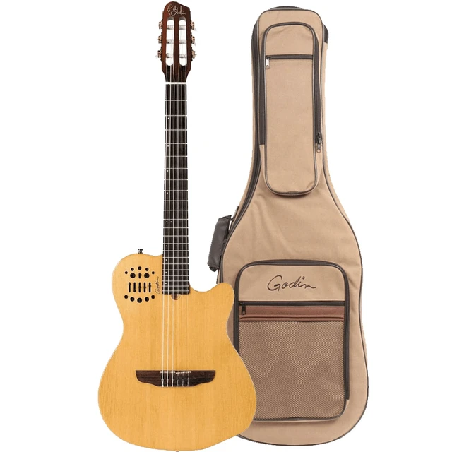 Alt view image 11 of 13 - Godin ACS-SA Nylon String Cedar Top Acoustic-Electric Guitar Semi-Gloss Natural (032150)