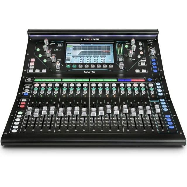 Alt view image 2 of 7 - Allen & Heath SQ-5 48-Channel / 36-Bus Digital Mixer with 16+1 Motorized Faders + Free 16 XLR to XLR Cables 50FT Ea.