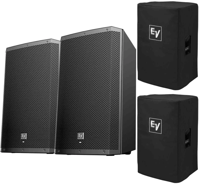Main image of (2) Electro-Voice ZLX-12BT 12" Powered Bluetooth Loudspeakers with Covers Package