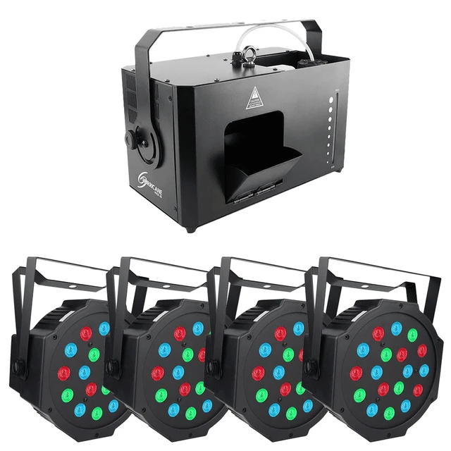 Alt view image 7 of 7 - CHAUVET DJ Hurricane Haze 4D - Haze Machine with Wired Remote Control + (4) BETOPPER Par Lights 18 LED RGB 24W Par Stage Lights