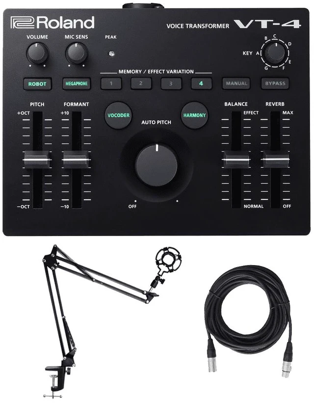 Main image of Roland AIRA VT-4 Voice Transformer + Eastshining Adjustable Microphone Suspension Boom and Cable.