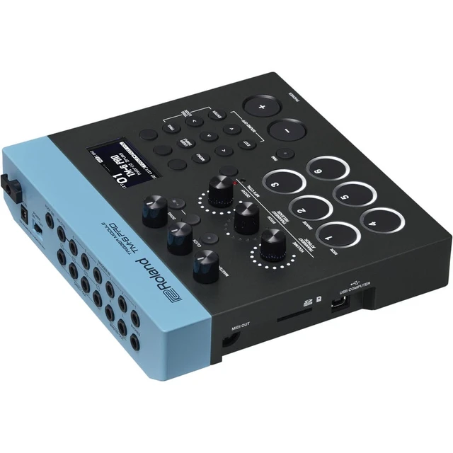 Alt view image 6 of 7 - Roland TM-6 Pro Drum Trigger Module + Audio-Technica ATH-M40x Monitor Headphones and Cables.