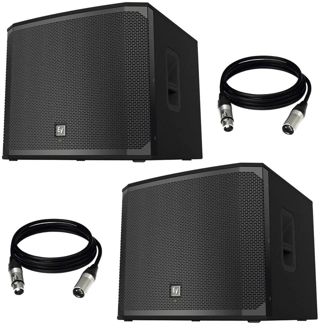 Main image of (2) Electro-Voice EKX-18SP 18" Powered Subwoofer and Cables Package.