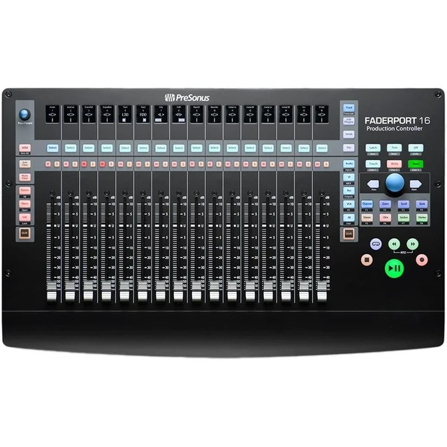Alt view image 3 of 3 - PreSonus Faderport 16 - Mix Production Controller with Audio-Technica ATH-M30x Professional Monitor Headphones + Universal Footswitch and USB Cable