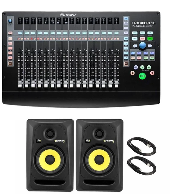 Main image of PreSonus Faderport 16 - Mix Production Controller with KRK Rokit RP5G3 5" Powered Monitor Speakers Package
